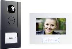 VISTUS VD ALU-6710 Wideodomofon Dom jednorodzinny Stacja wewnętrzna 17,8 cm (7``), antracyt Wideodomofon m-e modern-electronics VISTUS VD ALU-6710 A 41175