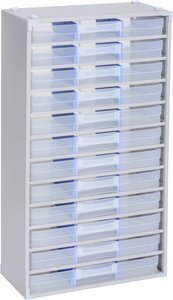 Magazynek na małe części Allit VarioPlus ProM 57/36 464800  (S x W x G) 300 x 565 x 140 mm srebrny, przeźroczysty 1 szt.