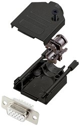 Zestaw listew żeńskich D-Sub encitech DTZK09-BK-HDS15-W-K 6355-8102-11, rzędy: 3, styki: 15, 180 °, 1 szt.