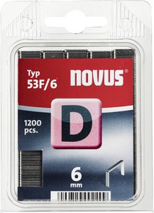 Zszywki płaskie Novus 53 F/6042-0374, 6 x 11,3 mm, 1200 szt.