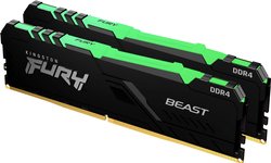 Kingston FURY Beast RGB Pamięć robocza do PC - zestaw  DDR4 32 GB 2 x 16 GB  3000 MHz 288 pin DIMM CL15 KF430C15BB1AK2/32