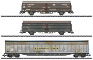 Wagon bagażowy Märklin 47349 H0 Zestaw 3 wagonów z przesuwaną ścianą firmy DB AG, MHI