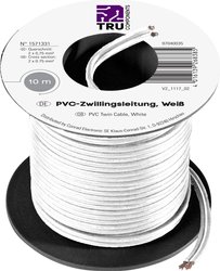 Kabel typu linka 2 x 0,75 mm² biały 604867 10 m
