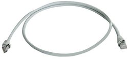 Kabel LAN Telegärtner L00000A0081, 1 szt., RJ45, CAT 6a, S/FTP, 1.00 m, szary
