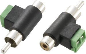 Adapter RCA/Cinch  złącze męskie RCA/cinch - złącze żeńskie RCA/cinch, śrubowe  TRU COMPONENTS 1572281  1 szt.