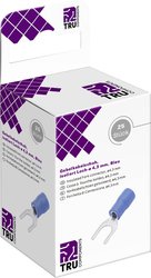 TRU COMPONENTS T2010C305 Złącze widełkowe  1.5 mm² 2.5 mm² Średnica otworu=4.3 mm Izolowane częściowo niebieski 25 szt.