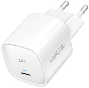 LogiLink PA0279 Ładowarka USB 30 W dom, gniazdo Maksymalne natężenie wyjściowe 3 A Ilość wyjść: 1 x złącze żeńskie USB-C (Power Delivery) USB Power Delivery (USB-PD)