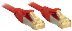 Kabel LAN LINDY 47292, 1 szt., RJ45, CAT 6a (CAT 7), S/FTP, 1.00 m, czerwony
