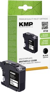 KMP Tusz Zamiennik Brother LC-22UBK Czarny  atrament KMP B73B 1535,4001, 1 szt.