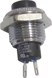 Przycisk TRU COMPONENTS TC-R13-502MA-05BK 1587734, 12.7 mm, 250 V/AC, 1.5 A, 1 szt.
