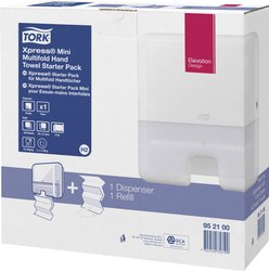 Dozownik Ręczników Tork Xpress® Starter Pack Wraz Z Ręcznymi Ściereczki H2 Premium Dozownik ręczników papierowych TORK 952100 1 szt.