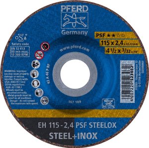 Tarcza tnąca wygięta PFERD PSF STEELOX 61740326 115 mm 25 szt.