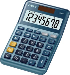 Casio MS-80E  Kalkulator stołowy niebieski Wyświetlacz: 8 energią słoneczną (D x S) 101 mm x 149 mm