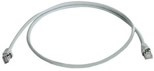 Kabel LAN Telegärtner L00001A0084, 1 szt., RJ45, CAT 6a, S/FTP, 2.00 m, szary