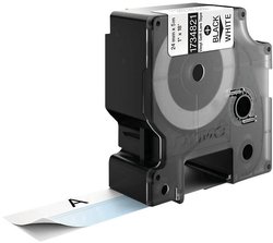 Taśma do nadruku samolaminująca  DYMO IND RHINO 1734821 winyl Kolor taśmy: biały Kolor nadruku:czarny 24 mm 5.5 m