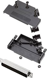 Zestaw listew męskich D-Sub encitech D45PK-P-37-DBP-K 6355-0034-04, rzędy: 2, styki: 37, 45 °, 1 zest.