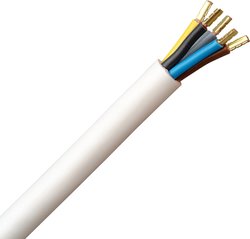 Kabel przyłączeniowy pieca H05VV-F 5 m Kabel Kopp 156005047, 5.00 m, biały