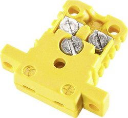 Gniazdo miniaturowe typu K B & B Thermotechnik, IEC 584, DN EN 50212, NiCrNi, żółte