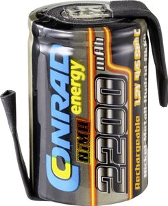 OGNIWO MODELARSKIE NIMH 4/5 SUB-C 2200MAH M. POWIERZCHNIA WYKORZYSTYWANYCH UŻYTKÓW ROLNYCH Akumulator pojedynczy Conrad energy 4/5 Sub-C 1.2 V 2200 mAh NiMH z oczkami lutowniczymi