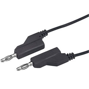 VOLTCRAFT Przewód pomiarowy złącze męskie, lamelkowe 4 mm złącze męskie, lamelkowe 4 mm 1.00 m czarny 1 szt.