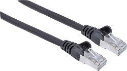 Kabel sieciowy Intellinet Cat6a S / FTP 100% miedź LS0H z certyfikatem Cat6a, wtyczka RJ45 / wtyczka RJ45 10,0 m czarny kabel LAN Intellinet 736855, 1 szt., RJ45, CAT 6a, S/FTP, 10.00 m, czarny