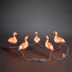 Figurka akrylowa Konstsmide 6267-803 Flamingo  bursztynowy bursztynowy