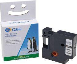Taśma do nadruku  G&G 15569 zamiennik Zamiennik DYMO 45010, S0720500  Kolor taśmy: przezroczysty Kolor nadruku: czarny 12 mm 7 m