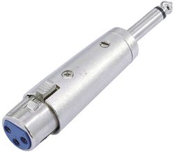 Przejściówka, adapter Omnitronic 30226400 [1x złącze żeńskie XLR 3 pin - 1x złącze męskie jack 6,3 mm (mono)]