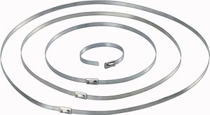 Opaska kablowa TRU COMPONENTS 1570838, 201 mm, stal nierdzewna, 10 szt.