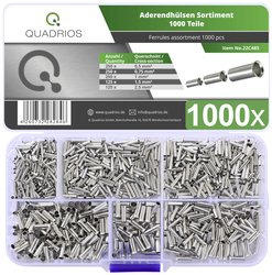 Zestaw końcówek rurkowych Quadrios 22C485 22C485, Bez izolacji, 1000 szt.