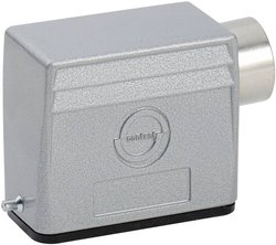 Obudowa wtyczki, wersja niska, bolce pod klamrę pojedynczą, boczne wejście kablowe, z kołnierzem, seria H-A 16 Obudowa typu Hood M25 EPIC® H-A 16 LAPP 19564500 1 szt.