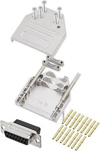 Zestaw listew żeńskich D-Sub encitech DTZI15-DBCS-K 6355-0079-12, rzędy: 2, styki: 15, 180 °, 1 szt.