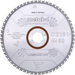 Tarcza tnąca Metabo LAMINATE CUT PROFESSIONAL 216 x 30 x 1.8 mm 1 szt.