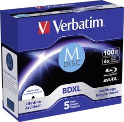 Verbatim M-Disc BR-D XL 100 GB 4x 5 sztuk M-Disc Blu-ray Verbatim 43834 1 szt.