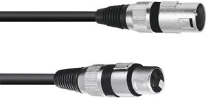 XLR Kabel połączeniowy 0.20 m Omnitronic 3022075B 1 szt.