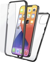 Hama Cover Magnetic+Glas Cover Apple iPhone 12 Pro czarny, przeźroczysty Pyłoszczelna, Odporny na wstrząsy