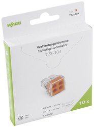 Złącze do puszki podtynkowej WAGO 773-104, PIN: 4, 400 V, 24 A, 10 szt.