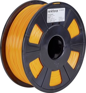 Filament do drukarek 3D PLA Renkforce RF-4511208, Średnica filamentu: 1.75 mm, 1000 g, pomarańczowy