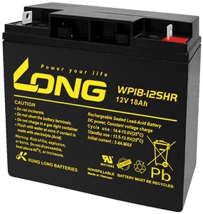 Akumulator kwasowo-ołowiowy WP18-12SHR, 12 V Monacor WP18-12SHR Akumulator ołowiowy