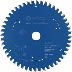 Akumulatorowa piła tarczowa Expert do paneli laminowanych, 165 x 1,8/1,2 x 20, 48 zębów Tarcza tnąca Bosch Accessories  165 x 20 mm 1 szt.