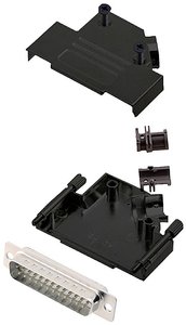 Zestaw listew męskich D-Sub encitech D45ZK25-BK-DMP-W-K 6355-8103-23, rzędy: 2, styki: 25, 45 °, 1 szt.