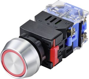 Przycisk TRU COMPONENTS LAS0-L-11EB/R/12V TC-9428132, 22 mm, 250 V, 5 A, 1 szt.