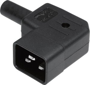 Złącze męskie IEC Kaiser C20 złącze męskie kątowe Łączna ilość styków: 2 + PE 16 A czarny 745/sw/C 1 szt.