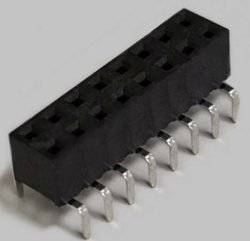 Listwa gniazdowa dwurzędowa z Dual Entry 2x8-biegunowy, prosta, pozłacana, raster 2,54 mm, wysokość 5,0mm, Izolacja nylonowa 9T, bez możliwości oddzielenia BKL Electronic 10122232 Listwa złączy żeńskich (standardowa) 1 szt.