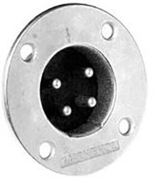 Złącze męskie XLR Amphenol EP-4-14, złącze męskie z kołnierzem, 1 szt.