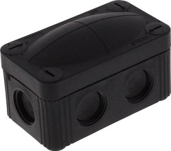 Skrzynka przyłączeniowa Wiska COMBI 206/5 BK, IP66/IP67, (D x S x W) 85 x 49 x 51 mm, czarny (ral 9005), 1 szt.