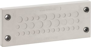 Płytka z przepustami kablowymi KEL-DPZ 24 Icotek, KEL-DPZ 24/16, 43725, (D x S) 147 mm x 58 mm, szary, czarny, 1 szt.