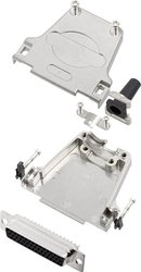 Zestaw listew żeńskich D-Sub encitech DTZF25-HDS44-K 6355-0063-13, rzędy: 3, styki: 44, 180 °, 1 zest.