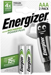 Akumulator AAA/R03 Energizer Power Plus HR03, NiMH, 700 mAh, 1.2 V, 2 szt.