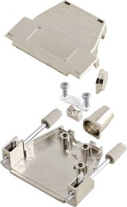 Obudowa złącza D-SUB Ilość styków: 15 tworzywo sztuczne, metalizowane 180 °, 45 ° srebrny MH Connectors MHDSSK-M-15-L-K 1 szt.